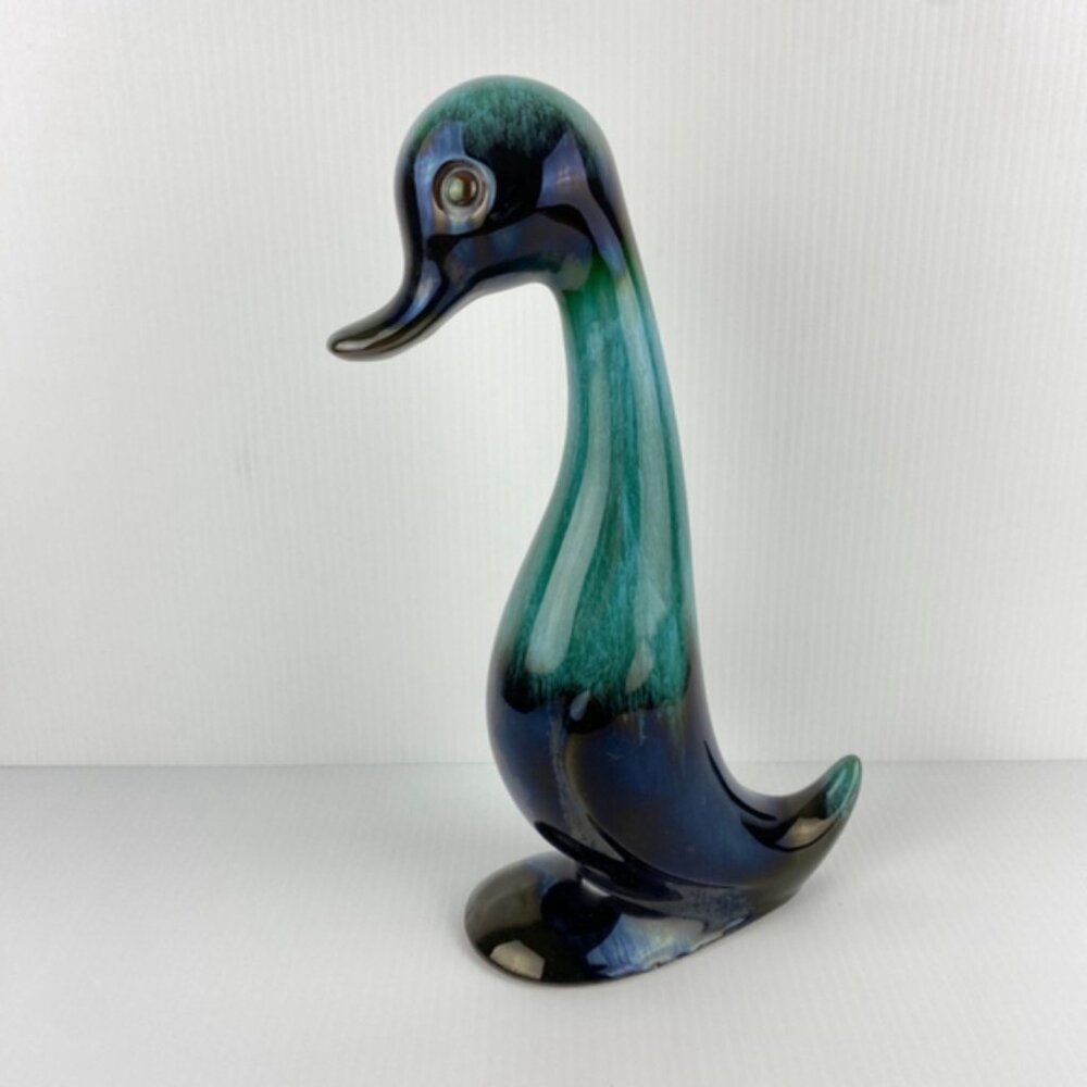 Blue Mountain Duck 11 X 6 Vintage Glazed Pottery Long Neck Duck Figurine - Picture 9 of 9